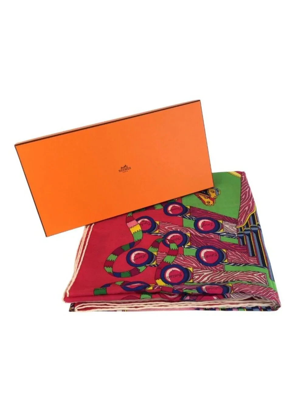 Hermes Carre 140 Geant Point D Orgue Pink Cashmere Silk Shawl Scarf